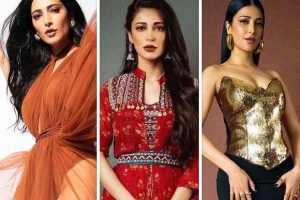 From Orange Gowns to Gold Glam: Shruti Haasan inspires looks of style icons